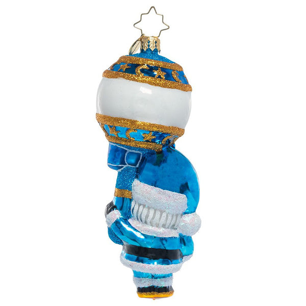 Christopher Radko Baby First Christmas Rattle: Baby Blue Ornament