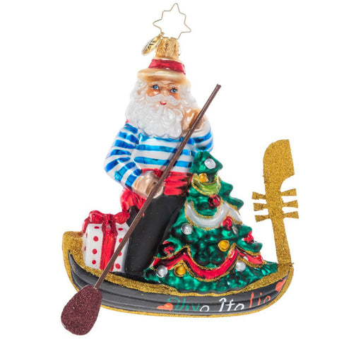 Christopher Radko Jolly Gondolier Gondola Ornament