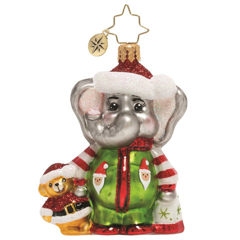 Christopher Radko Sleep Tight Baby Elephant Littlle Gem Kids Ornament