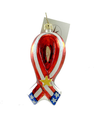 Christopher Radko UNITED FOR FREEDOM Patriotic Ribbon 9/11 ornament