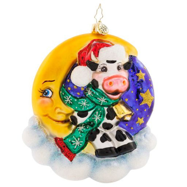 Christopher Radko Cow Jumped Over The Moon Ornament