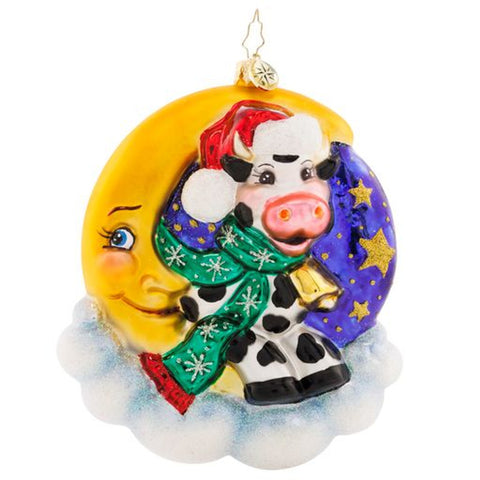 Christopher Radko Cow Jumped Over The Moon Ornament