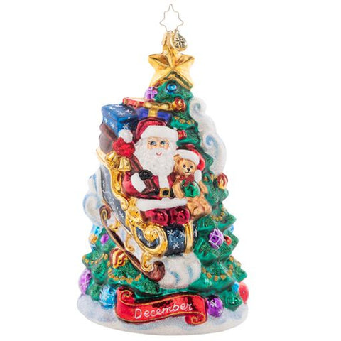 Christopher Radko December Decadence Santa Ornament OOTM 2023