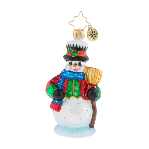 Christopher Radko Dickensian Snowman Little Gem Ornament