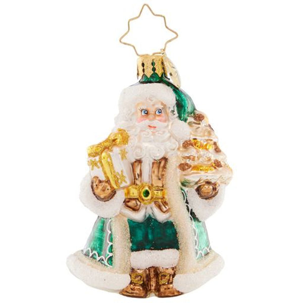 Christopher Radko Emerald City Santa Little Gem Ornament