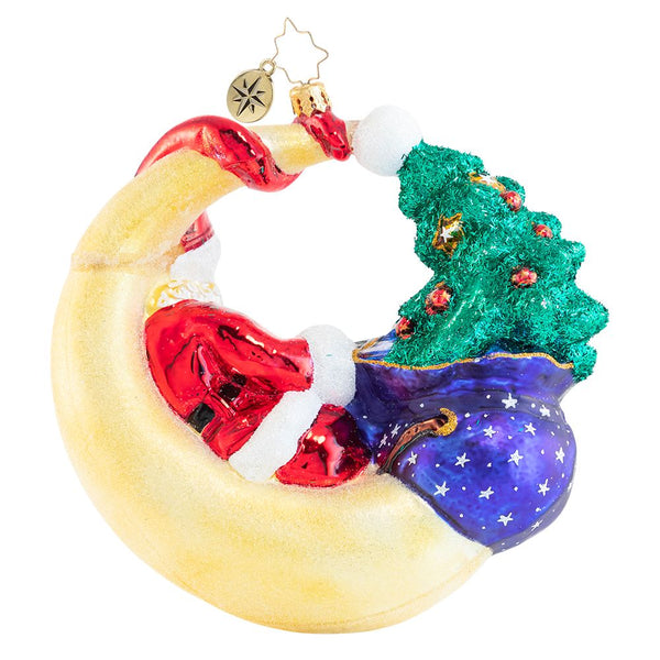 Christopher Radko Over The Moon For Christmas Santa Ornament – My ...
