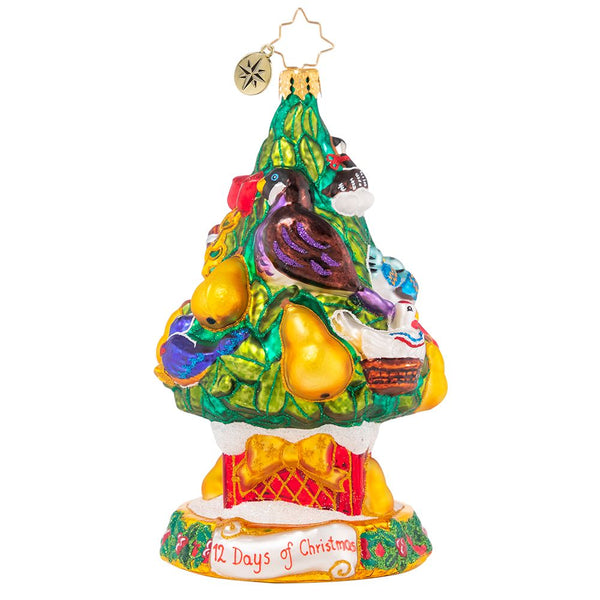 Christopher Radko My True Love Gave To Me 12 Days Pear Tree Christmas Ornament