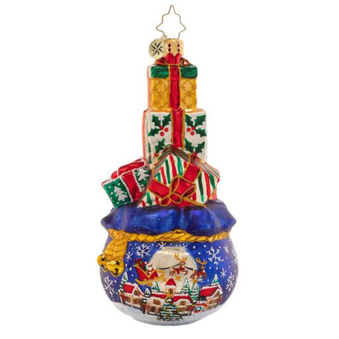 Christopher Radko Gift Delivery Santa's Bag Ornament