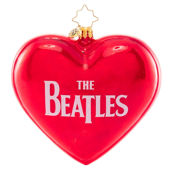 Christopher Radko Beatles Heart We're with the Band Ornament