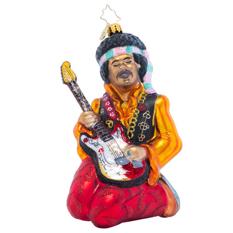 Christopher Radko Jimi Hendrix Solo Christmas Ornament