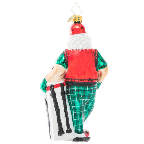 Christopher Radko Jolly Golfer Santa Ornament