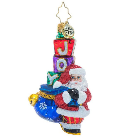 Christopher Radko Joyous Saint Nick Santa Joy Little Gem Ornament