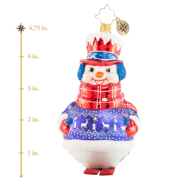 Christopher Radko King Of The Slalom Alpine Snowman Ornament