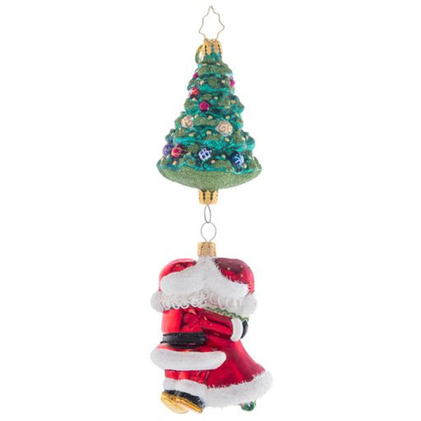 Christopher Radko Meet Me Under The Tree Couple Mr & Mr Claus Ornament