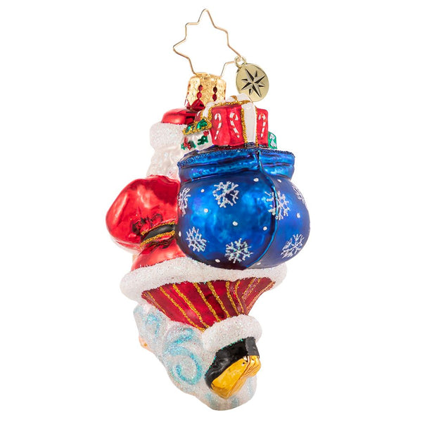 Christopher Radko Dated 2021 Santa Saves The Date Little Gem Ornament