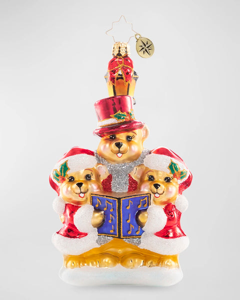 Christopher Radko Introducing The Bear-I-Tones Caroling Ornament