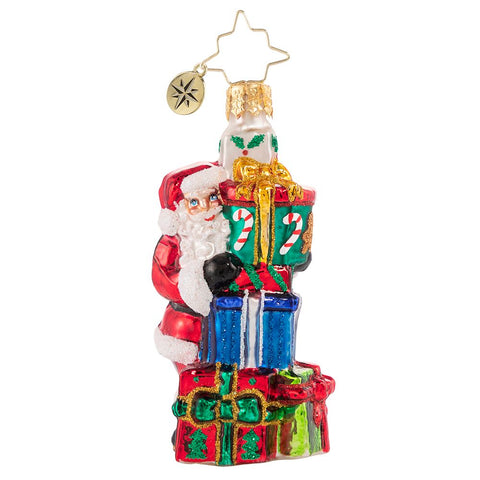Christopher Radko A Tower of Tidings Santa Little Gem Ornament
