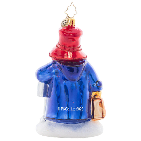 Christopher Radko One Way Ticket to Paddington Bear Ornament