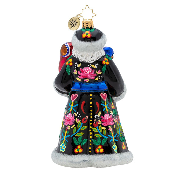 Christopher Radko A Gift Of A Matryoshka Doll Santa Ornament
