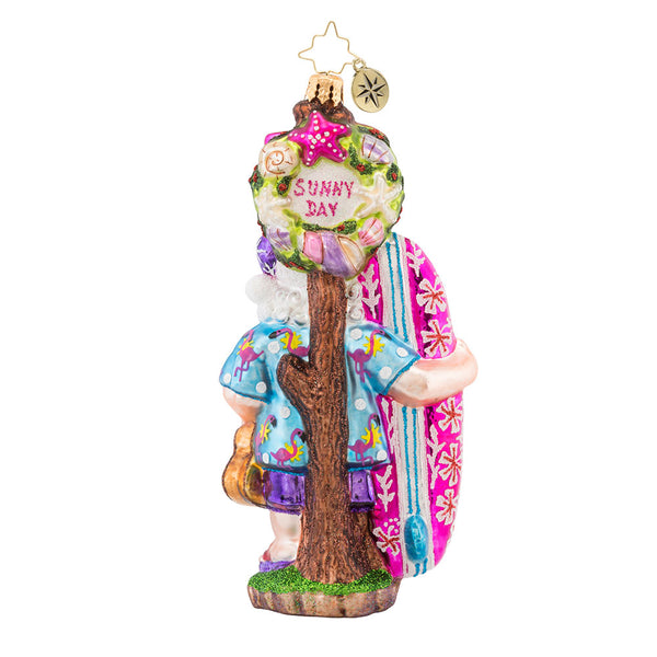 Christopher Radko Aloha Santa! Surfer Hawaiian Ornament