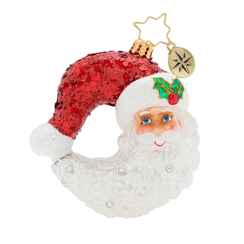 Christopher Radko Bella Luna Little Gem Santa Crescent Moon Ornament