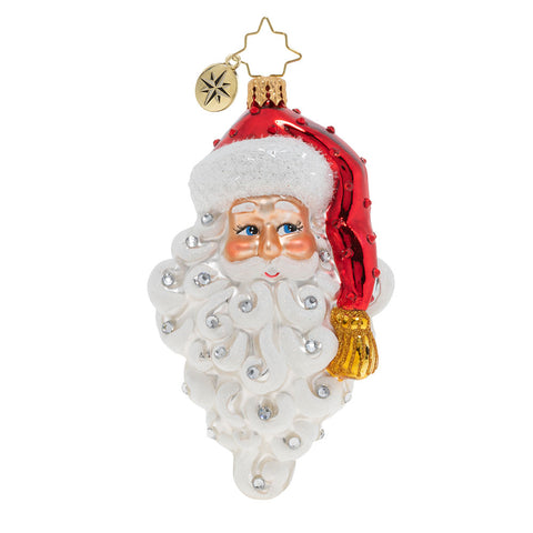 Christopher Radko Grinning Santa Face Ornament