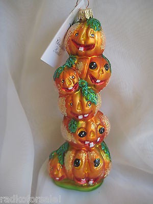 Radko Halloween STACK O LANTERNS Pumpkin Patch ornament