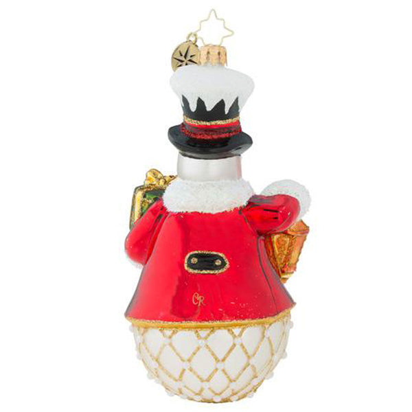 Christopher Radko Light The Way Snowman with Pearls Ornament