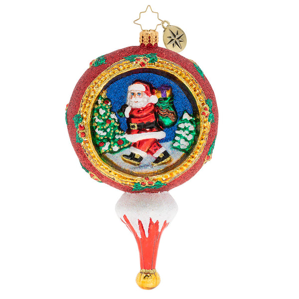 Christopher Radko Picturesque Santa Drop Ornament