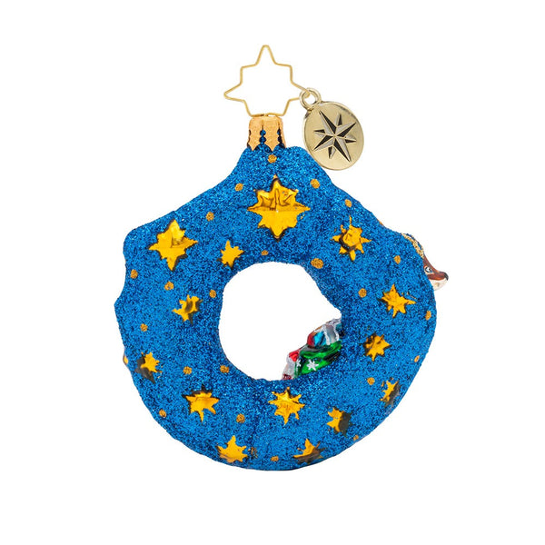 Christopher Radko Santa's Midnight Ride & Reindeer Little Gem Ornament