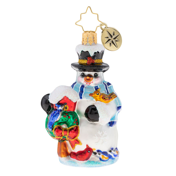 Christopher Radko Snowbird Sanctuary Little Gem Snowman Ornament