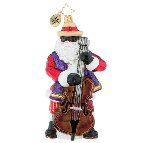 Christopher Radko The Jazzy Juggernaut Santa & Cello Ornament