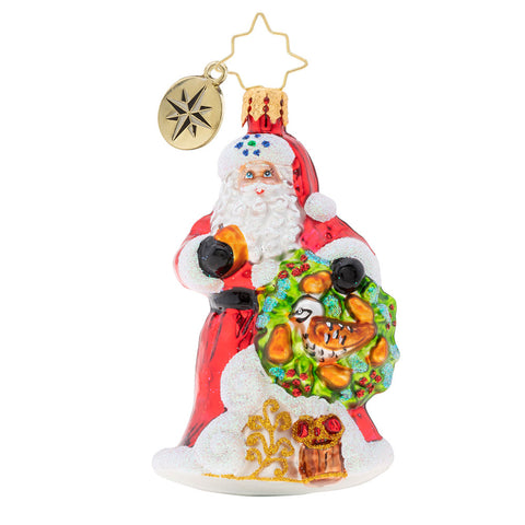 Christopher Radko The Perfect Pear Little Gem 12 days Santa 3" Ornament