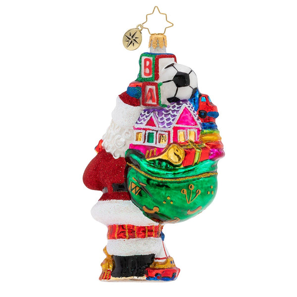 Christopher Radko Toys Galore Santa & Soccer Ball Ornament
