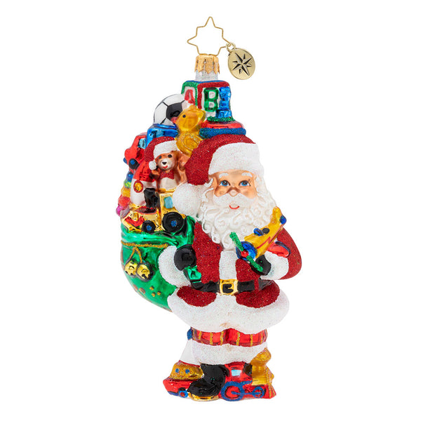 Christopher Radko Toys Galore Santa & Soccer Ball Ornament