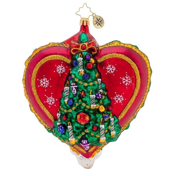 Christopher Radko With Love From Santa Ornament Heart Shaped Ornament