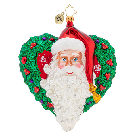 Christopher Radko With Love From Santa Ornament Heart Shaped Ornament