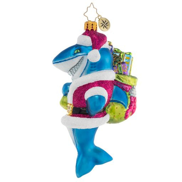 Christopher Radko Santa Jaws Surf Sun Beach Ornament