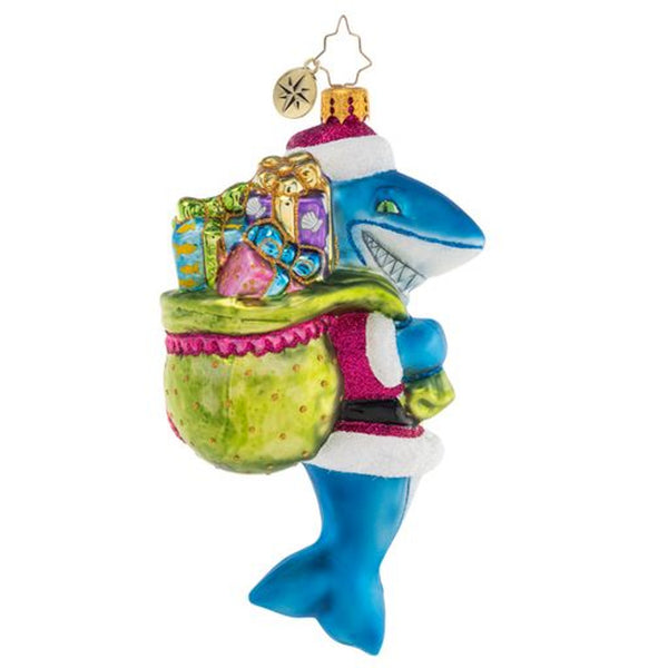 Christopher Radko Santa Jaws Surf Sun Beach Ornament