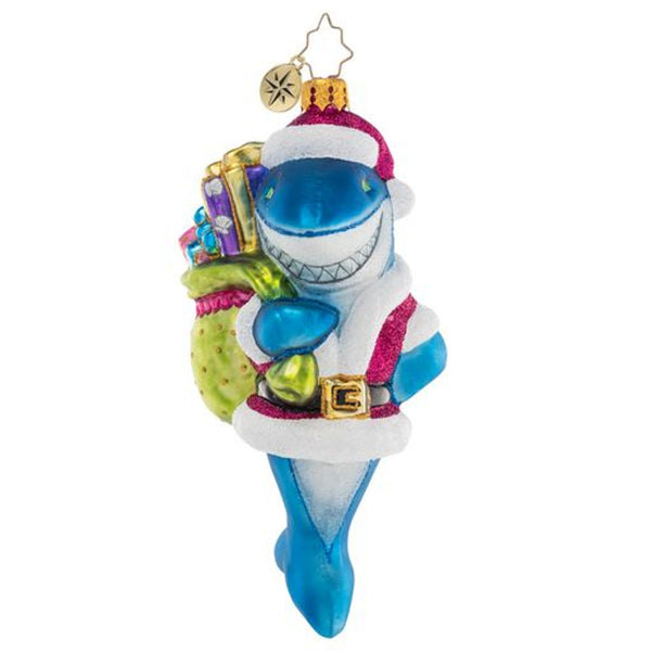 Christopher Radko Santa Jaws Surf Sun Beach Ornament