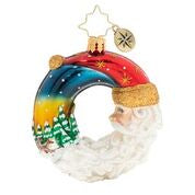 Christopher Radko Santa's Silent Night Wreath Little Gem 3" Ornament