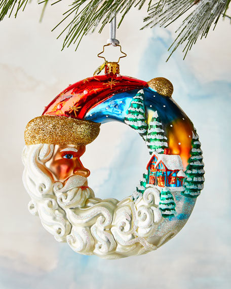 Christopher Radko Santa's Silent Night Wreath Ornament