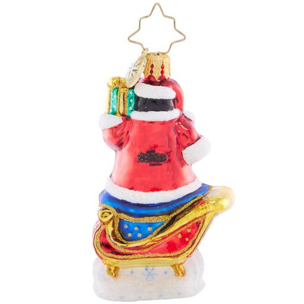 Christopher Radko Silliest Sleigh Ride Penguin Little Gem Ornament