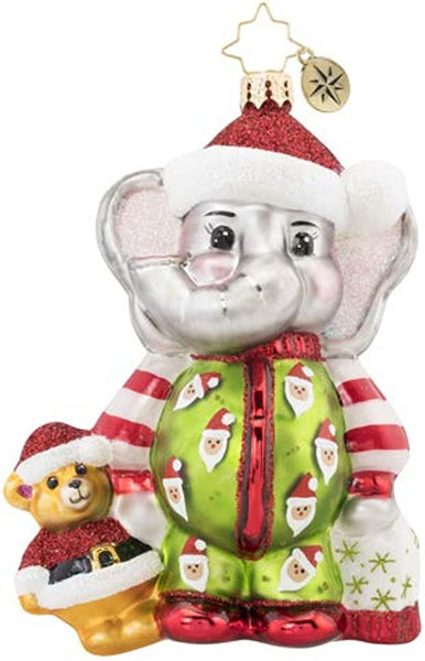 Christopher Radko Sleep Tight Baby Elephant Littlle Gem Kids Ornament