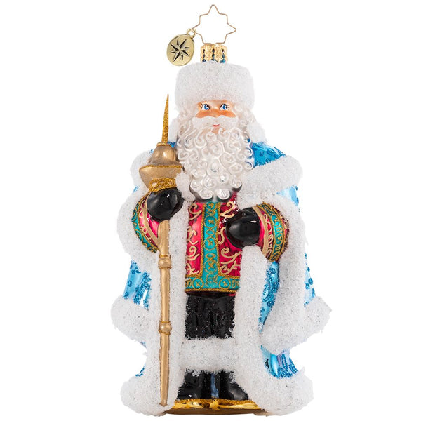 Christopher Radko Spiffy For The Soiree Santa Ornament