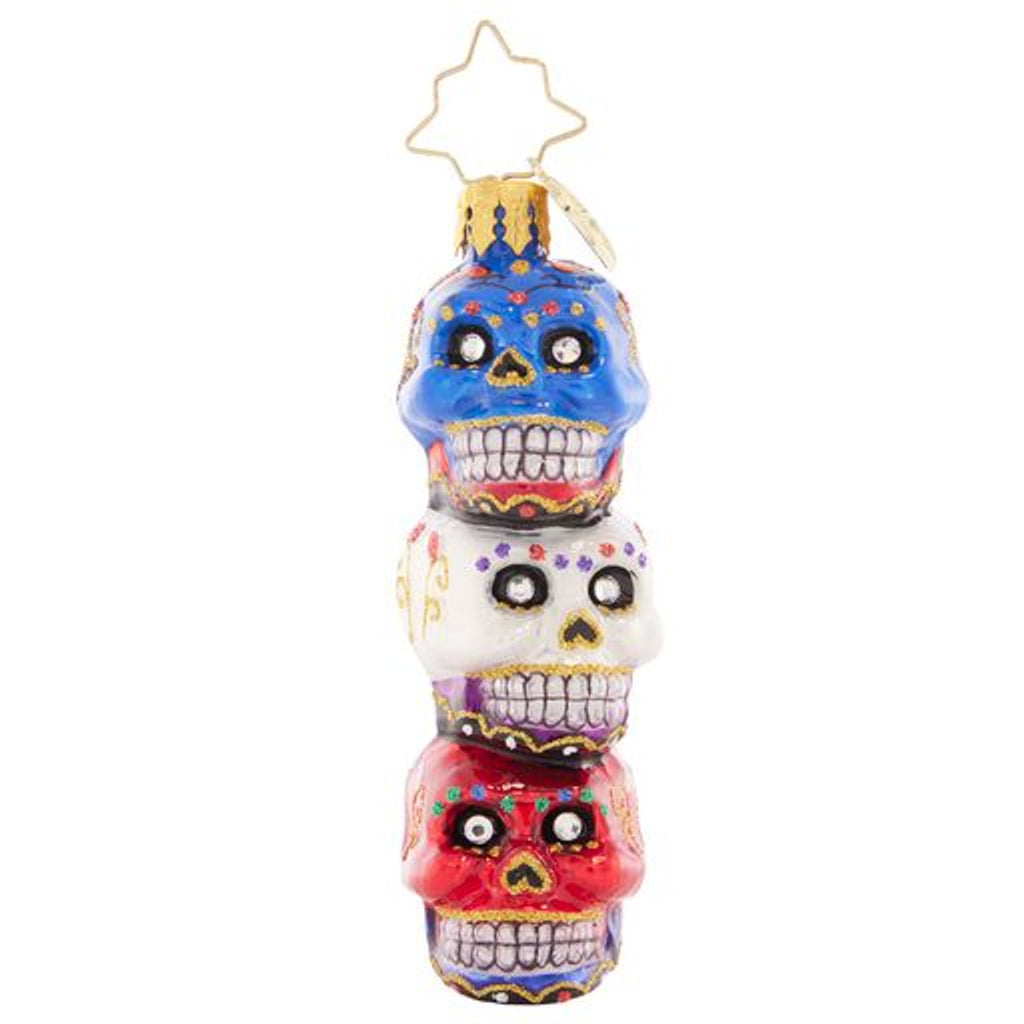 Christopher Radko Spooky Sugar Skulls Little Gem Ornament