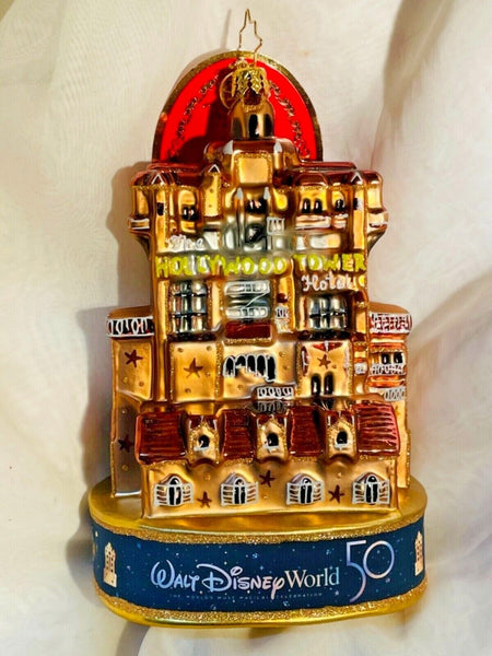 Christopher Radko Disney WDW 50th Anniv Tower Ornament New