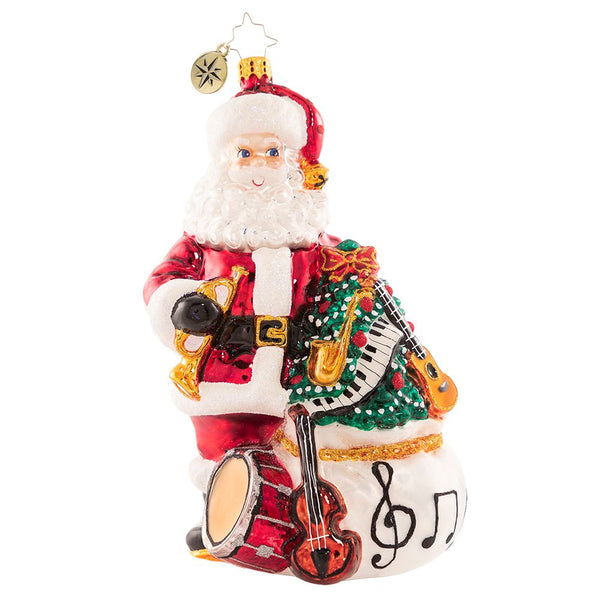 Christopher Radko Holiday Serenade Santa Music Ornament