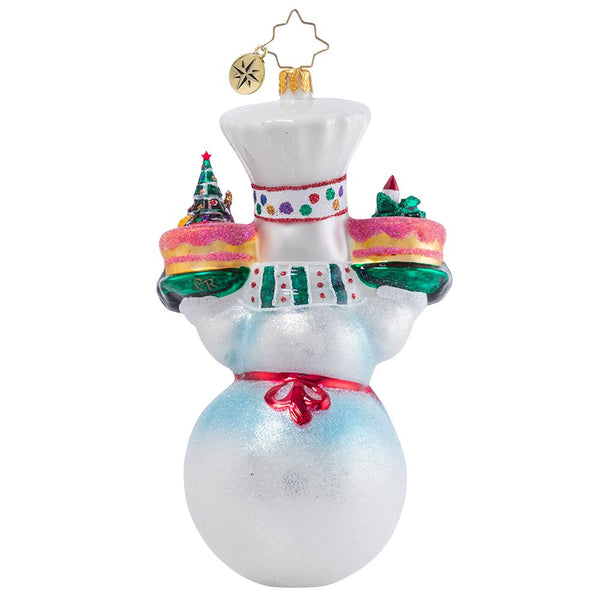 Christopher Radko This Christmas Takes The Cake! Snowman Baker Ornament