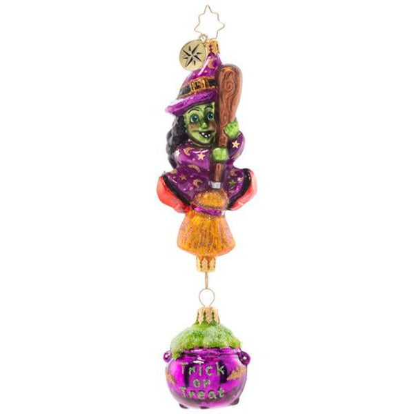 Christopher Radko Halloween Witchy Woman 2-part Ornament